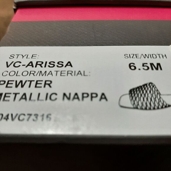 Vince Camuto Arissa Woven Flat Sandal in Pewter. SZ 6.5M - Picture 10 of 10